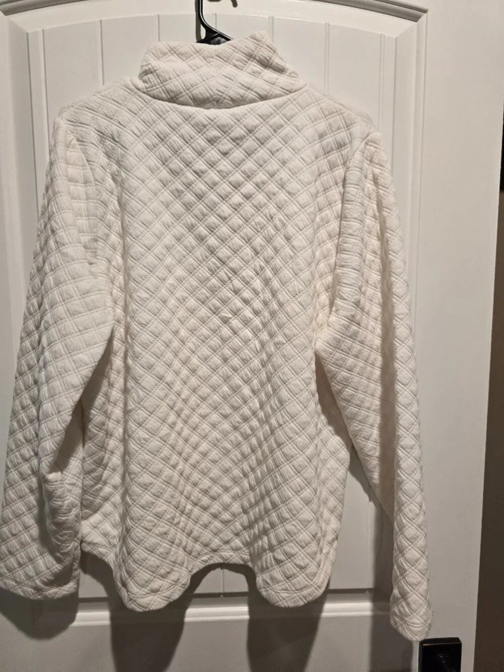 J Crew Mock Neck quilted texture Sweater XL
